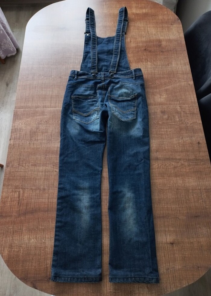 Kadın kot salopet tulum  - Görsel 3