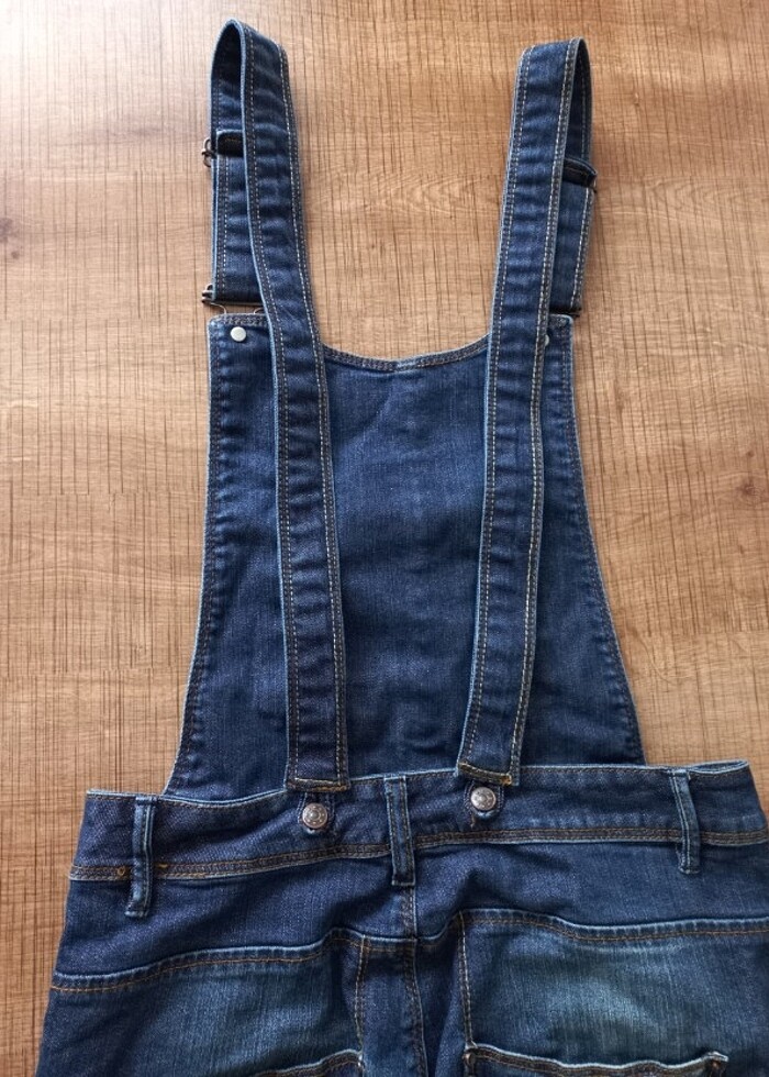 Kadın kot salopet tulum  - Görsel 5