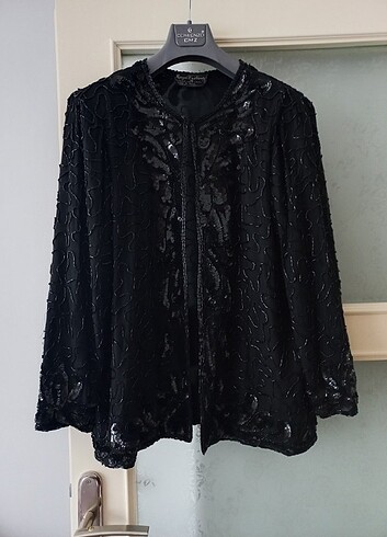 Pul boncuk işli abiye ceket - Görsel 4