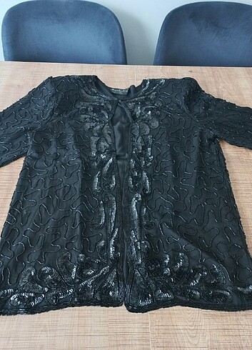 Pul boncuk işli abiye ceket - Görsel 2