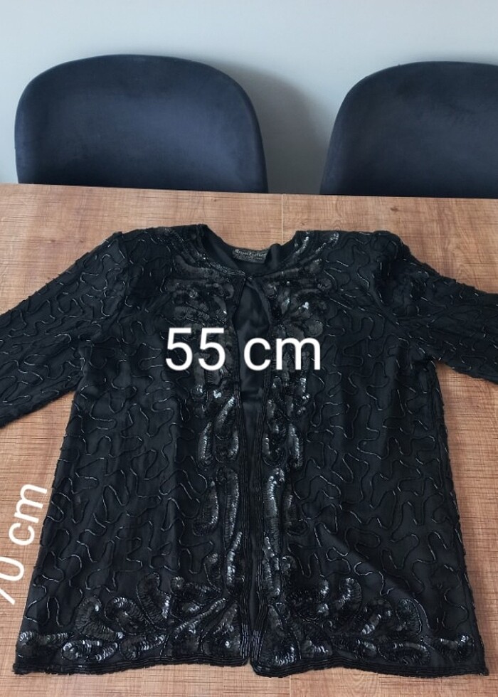 Pul boncuk işli abiye ceket - Görsel 3