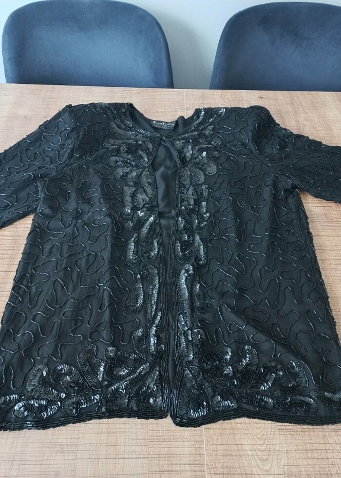 Pul boncuk işli abiye ceket - Görsel 2