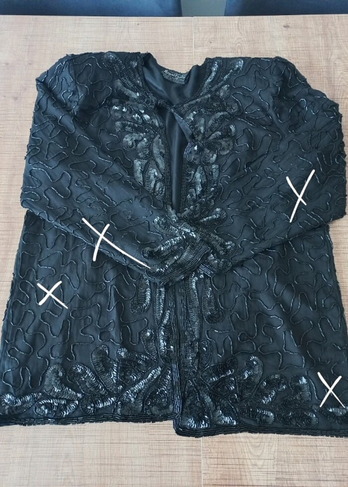 Pul boncuk işli abiye ceket - Görsel 5