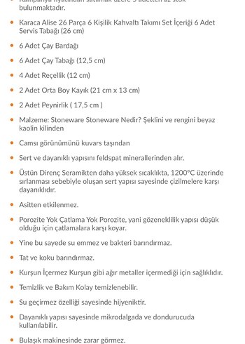 Karaca Alise 26 Parça 6 Kişilik Kahvaltı Takımı - Görsel 3