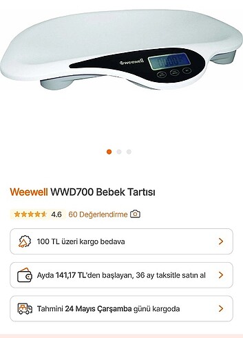 Beden Weewell bebek tartısı