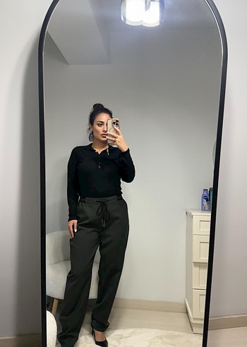 Asker yeşil lastik bel detay - Görsel 2