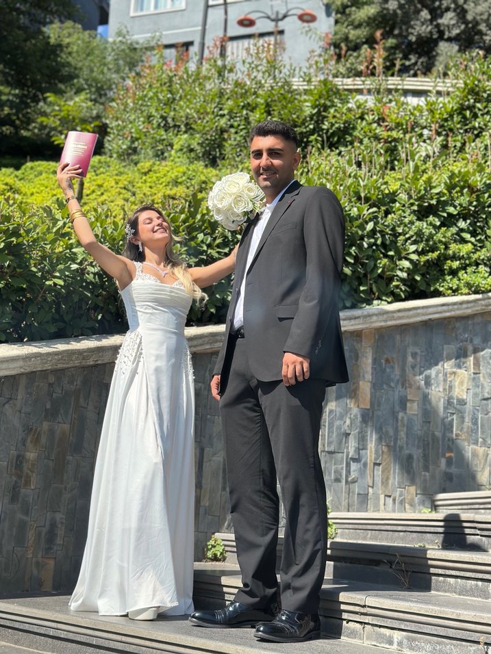 Beyaz Straplez A Kesim Uzun Gelinlik - Görsel 2