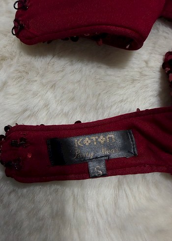 Kırmızı pul paletli Kadın Elbise - Görsel 2