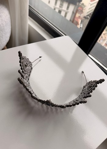 Mavi Parlak  nişan  Cam Taç - Görsel 3