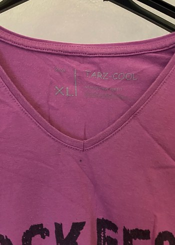 Mor Baskılı Rock Punk  Tişörtü - Görsel 2