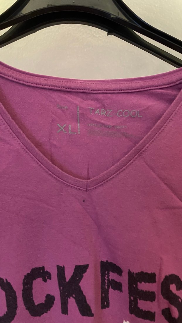 Mor Baskılı Rock Punk  Tişörtü - Görsel 2