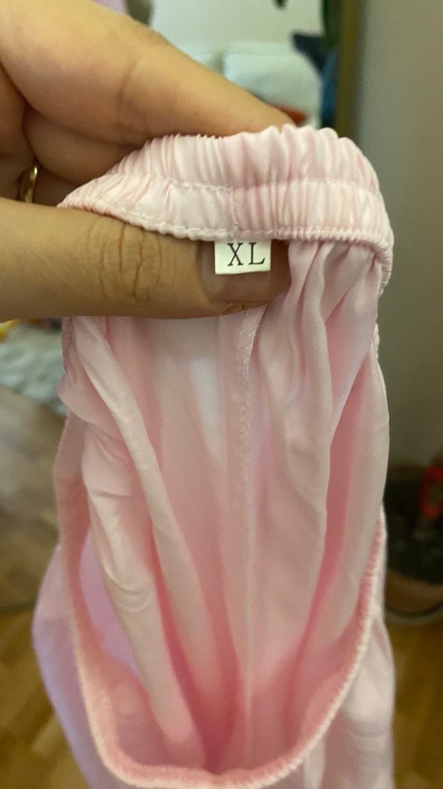 Pembe Kadın Pembe Pijama Takımı Saten - Görsel 2