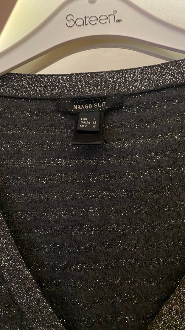 Gri Düğmeli Kadın Hırka - Görsel 3