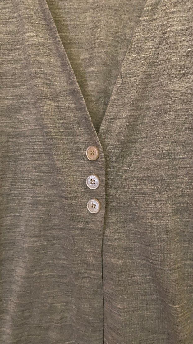 Gri Kadın Düğmeli Hırka - Görsel 3