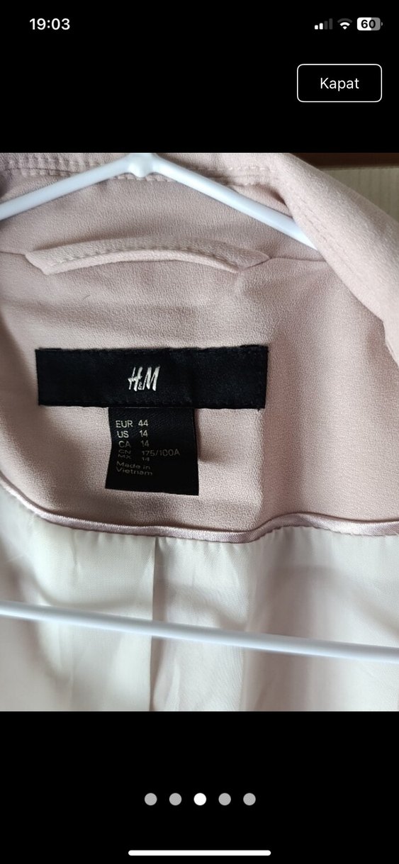 Lila Kadın Ofis Blazeri Düğmeli - Görsel 2