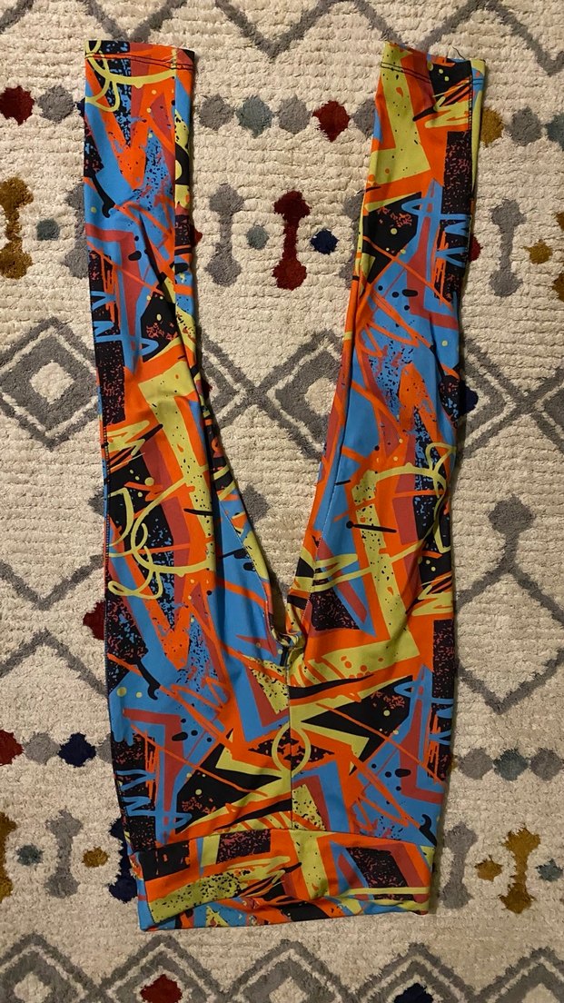 Renkli Pop Kültür Baskılı Uzun Tayt - Görsel 2