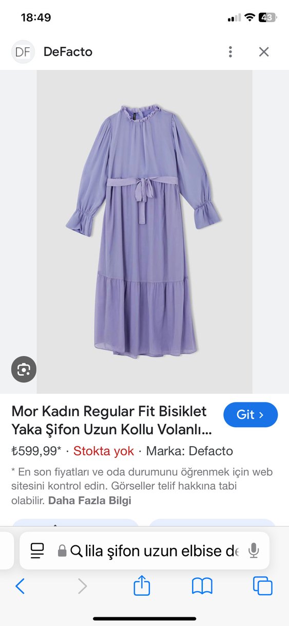 Kadın Mor Uzun Piliseli Elbise - Görsel 5