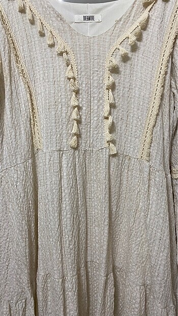 Püsüllü yaz elbisesi - Görsel 5