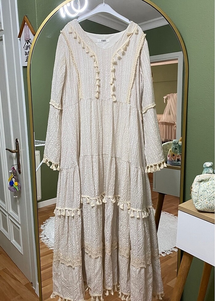 Püsüllü yaz elbisesi - Görsel 2