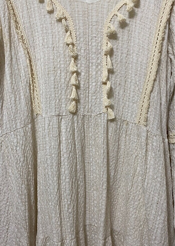 Püsüllü yaz elbisesi - Görsel 5