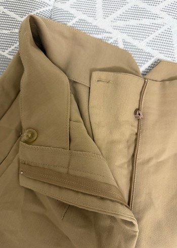 Camel renk kumaş pantolon - Görsel 4