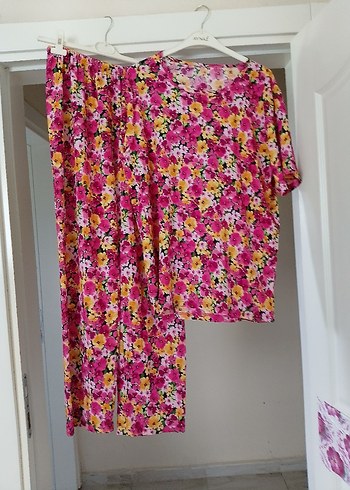 Renkli Batik Desen Uzun ikili Takımı - Görsel 5