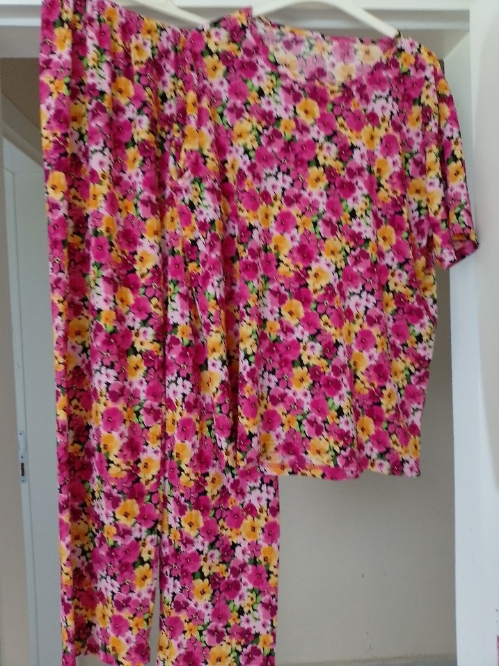 Renkli Batik Desen Uzun ikili Takımı - Görsel 4