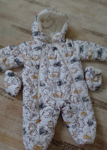 Kapüşonlu Beyaz Astronot  Tulumu - Görsel 6