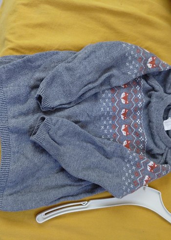 Gri Erkek Çocuk Örgü Kazak - Görsel 3