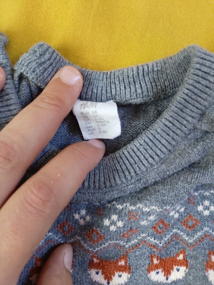 Gri Erkek Çocuk Örgü Kazak - Görsel 4