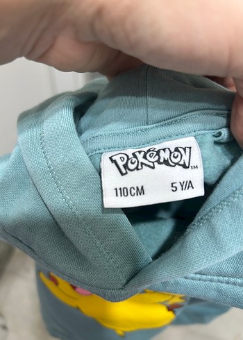 Gri Kapüşonlu Pokemon Baskılı Erkek Sweatshirt - Görsel 2
