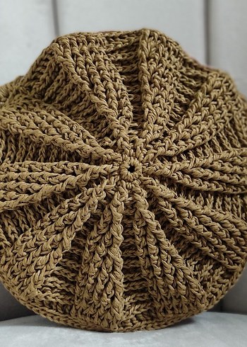 Bej Örgü Bohem Kadın Makaron Canta - Görsel 2