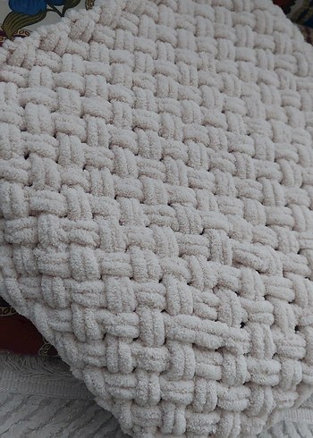 Bej Örgü Çocuk Battaniyesi - Görsel 2