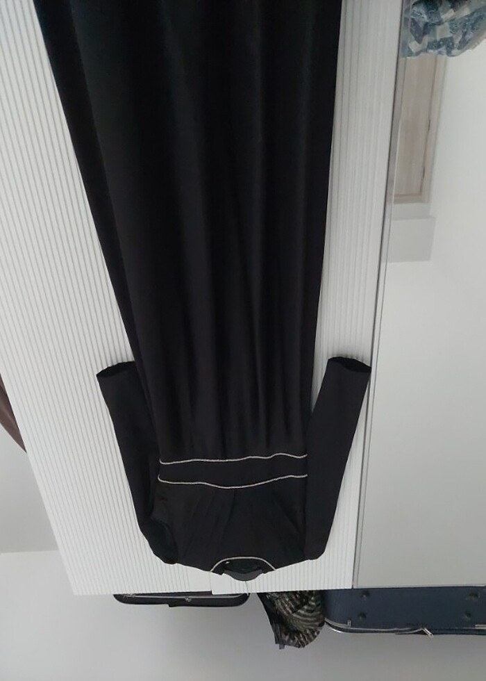 Siyah saten elbise - Görsel 2