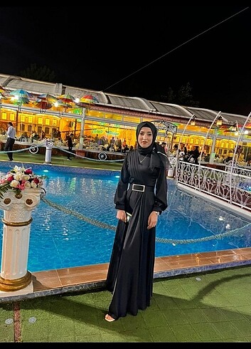 Siyah tesettür abiye - Görsel 3