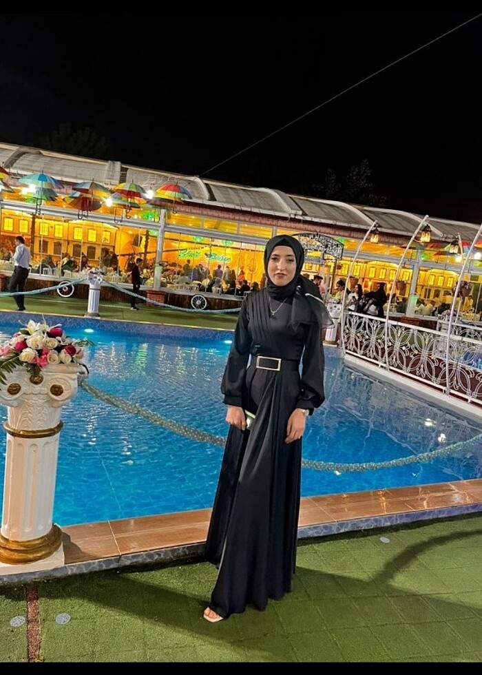 Siyah tesettür abiye - Görsel 3