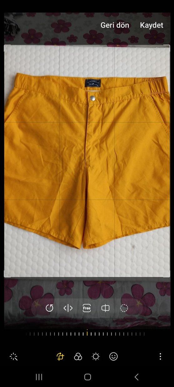 Sarı Erkek Midi Şort - Görsel 2