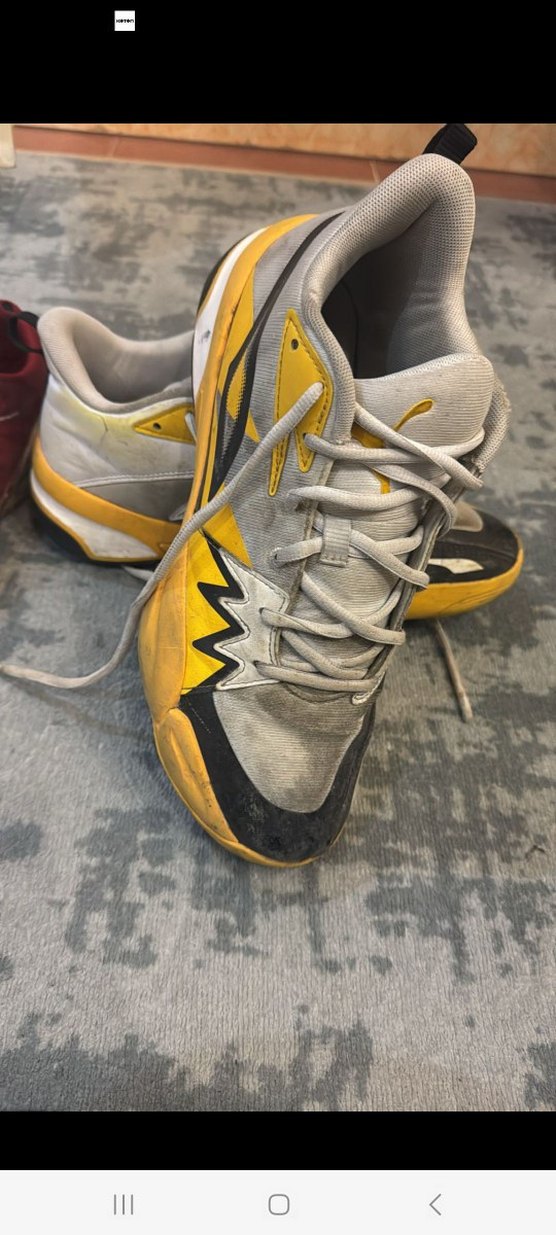 Sarı Gri Bağcıklı Basketbol Ayakkabısı - Görsel 3
