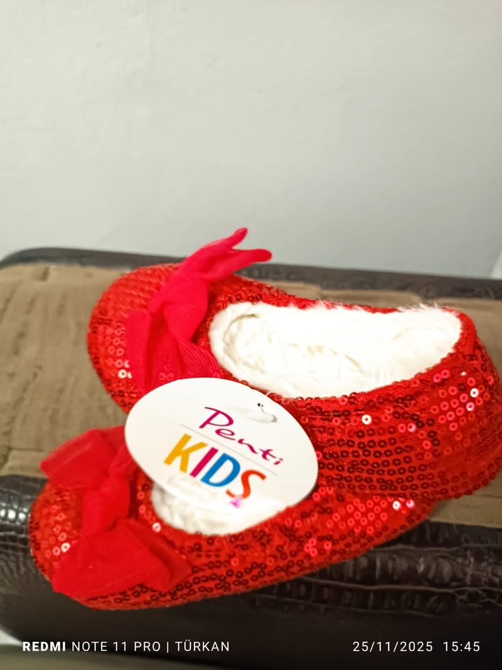 penti sıfır Kız Çocuk Ev Terliği panduf - Görsel 3