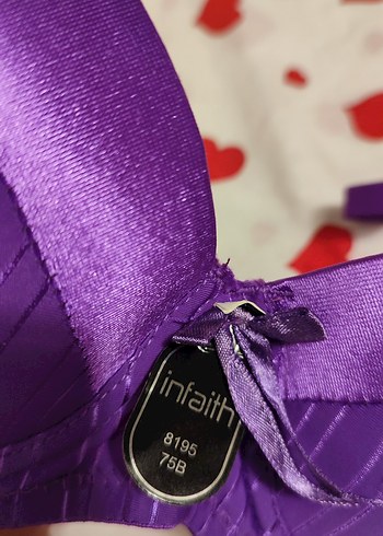 75B Mor Renkli Destekli Sütyen - Görsel 3