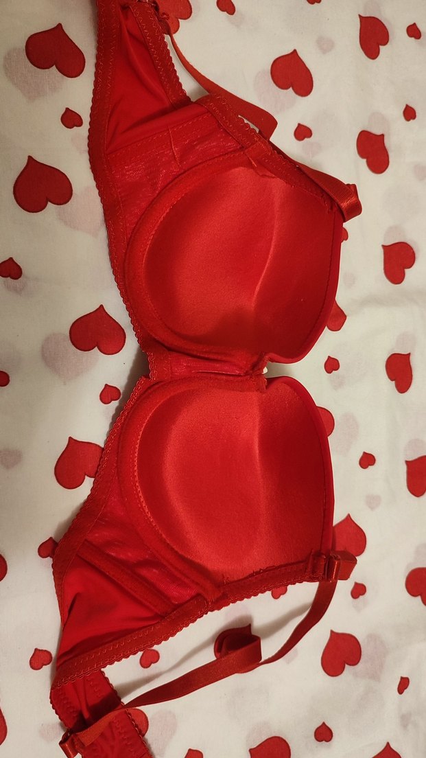 75B destekli Kırmızı Dantel Detaylı Sütyen - Görsel 3