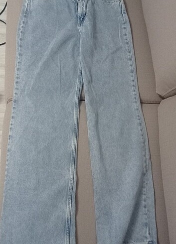 38 Beden Yüksek bel mavi Jean 