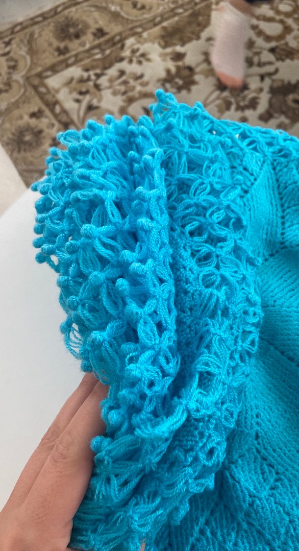 Turkuaz Örgü Bohem motif 12 adet - Görsel 2