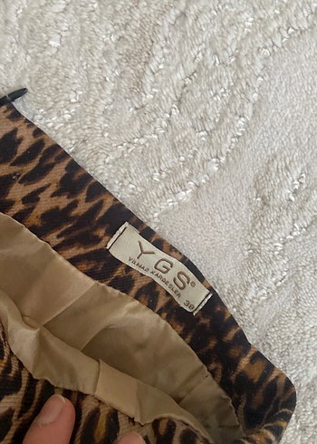 Kahverengi Leopar Desenli Uzun Kadın Etek - Görsel 2