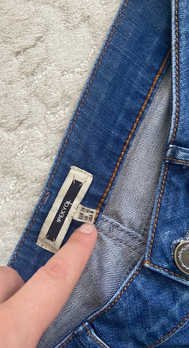 Kadın Lacivert Bol Kesim Denim Jean - Görsel 2