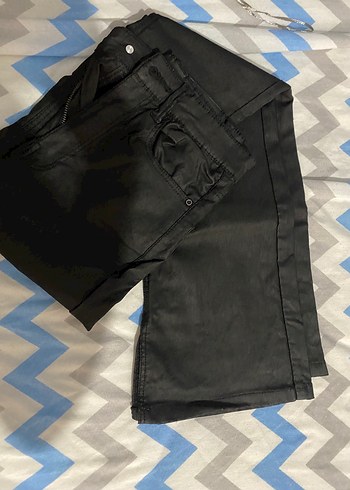 36 Beden Siyah Mumlu Pantolon