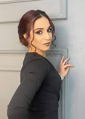 36 Beden siyah Renk Kısa elbise