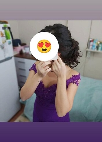 40 Beden Mor Balık Model Nişan Elbisesi