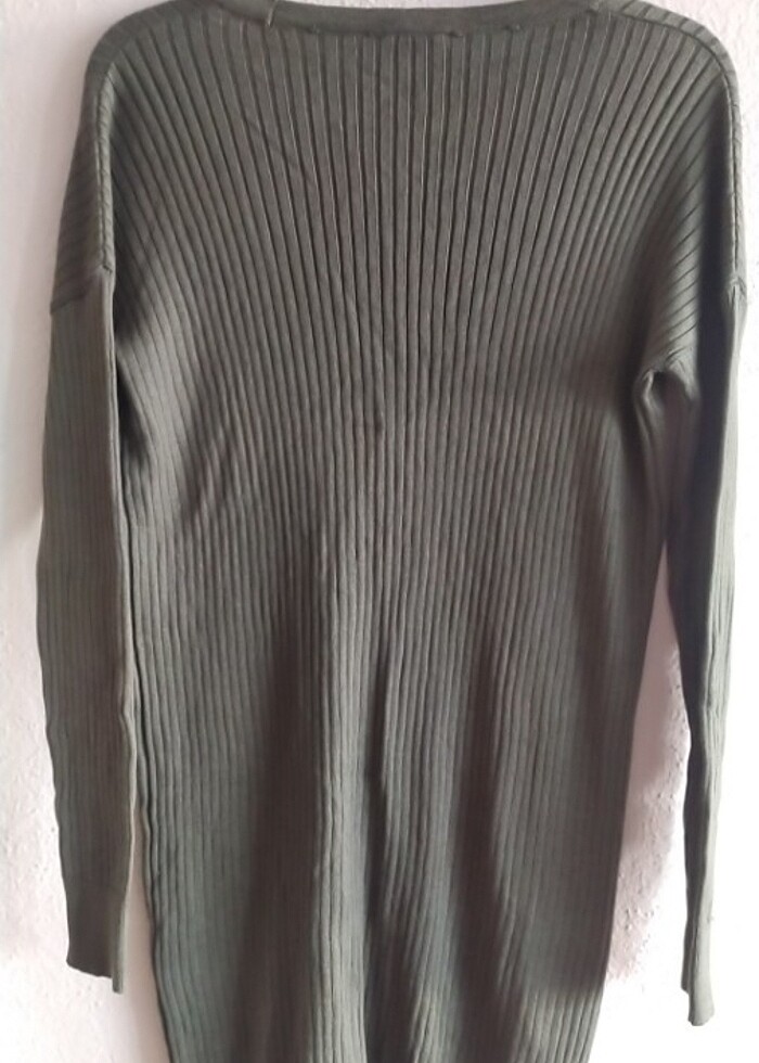 Haki yeşili triko ceket - Görsel 3