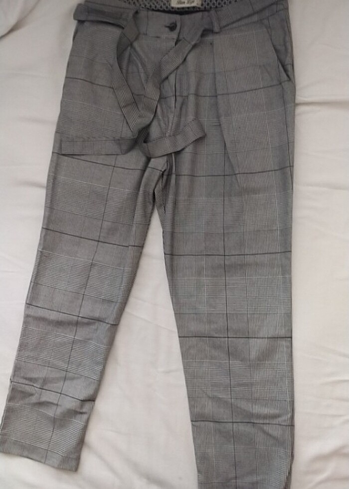 Ekoseli havuç pantolon - Görsel 3